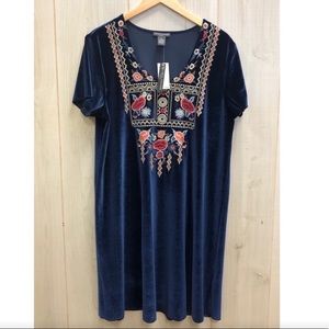 NWT Chelsea & Theodore Velour Dress XL